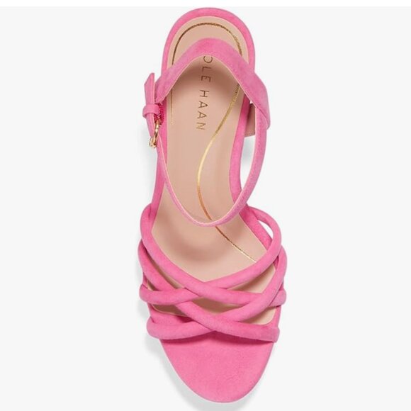 Cole Haan Grove Suede Platform Sandal Neon Fuschia NIB - Picture 3 of 11